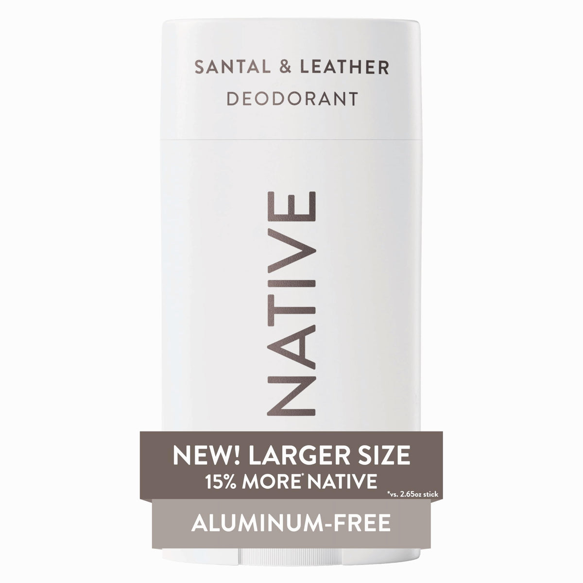 Native Aluminum Free Deodorant Santal & Leather front view