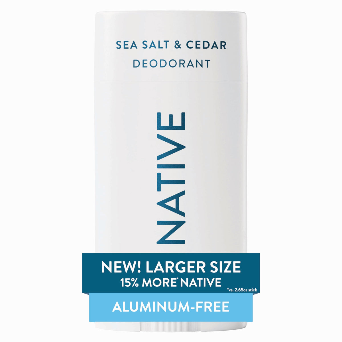 Native Aluminum Free Deodorant Sea Salt & Cedar 3.1 oz front view