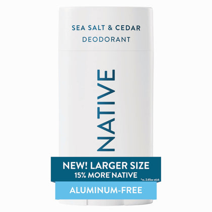 Native Aluminum Free Deodorant Sea Salt & Cedar 3.1 oz front view
