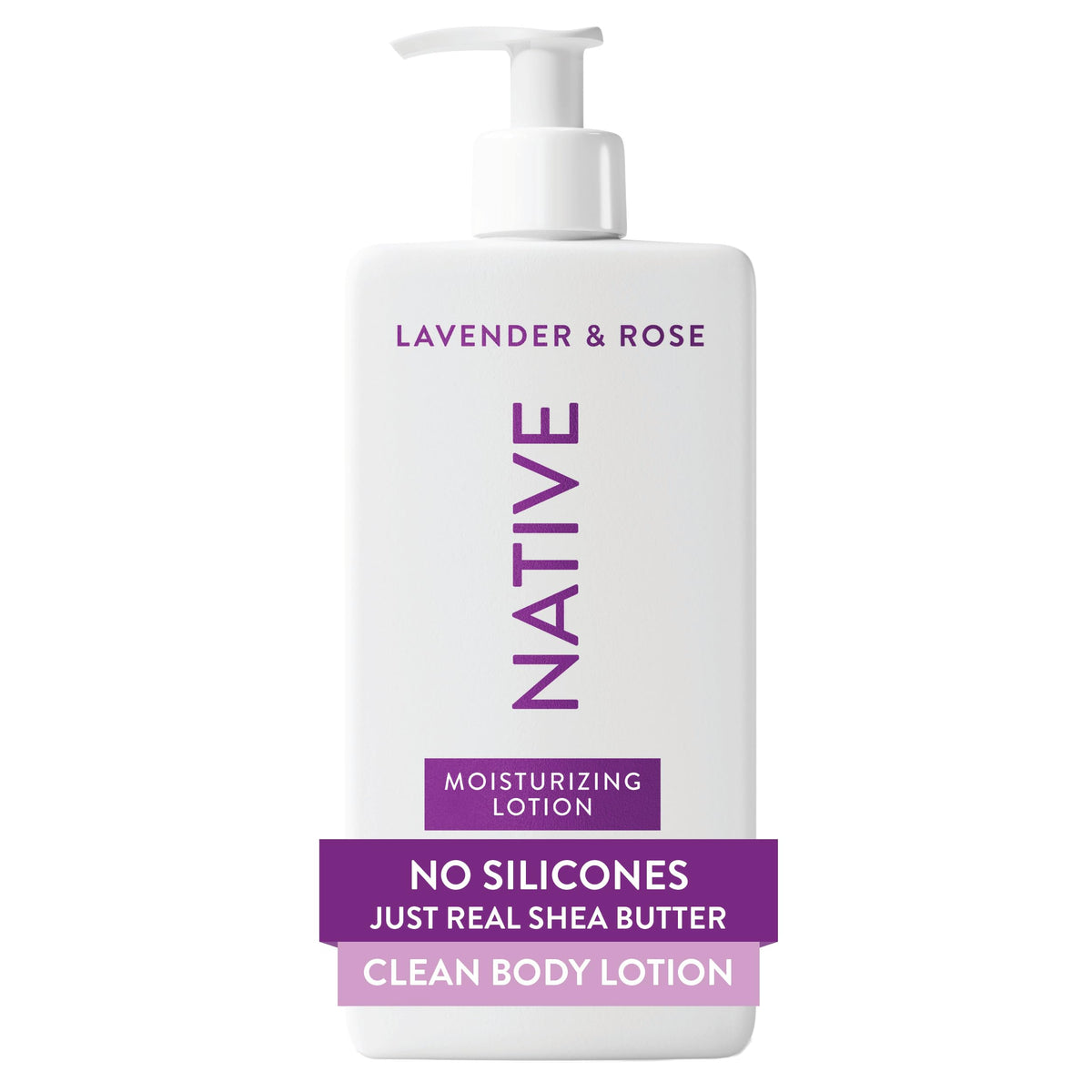 Native Body Lotion Lavender & Rose 16.5 fl oz front view
