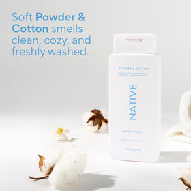 Native Body Wash 18 oz in a bubble bath setting