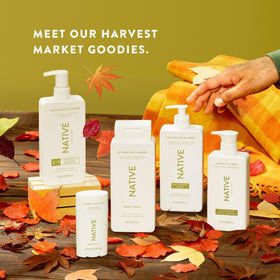 Native Body Wash Autumn Air & Amber packaging display