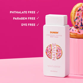 Native Body Wash Dunkin Strawberry Frosted 18 oz packaging