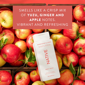 Native Body Wash Honey Crisp & Cider 18 oz with lather