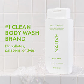Native Body Wash Key Lime & Sugar 18 oz back view