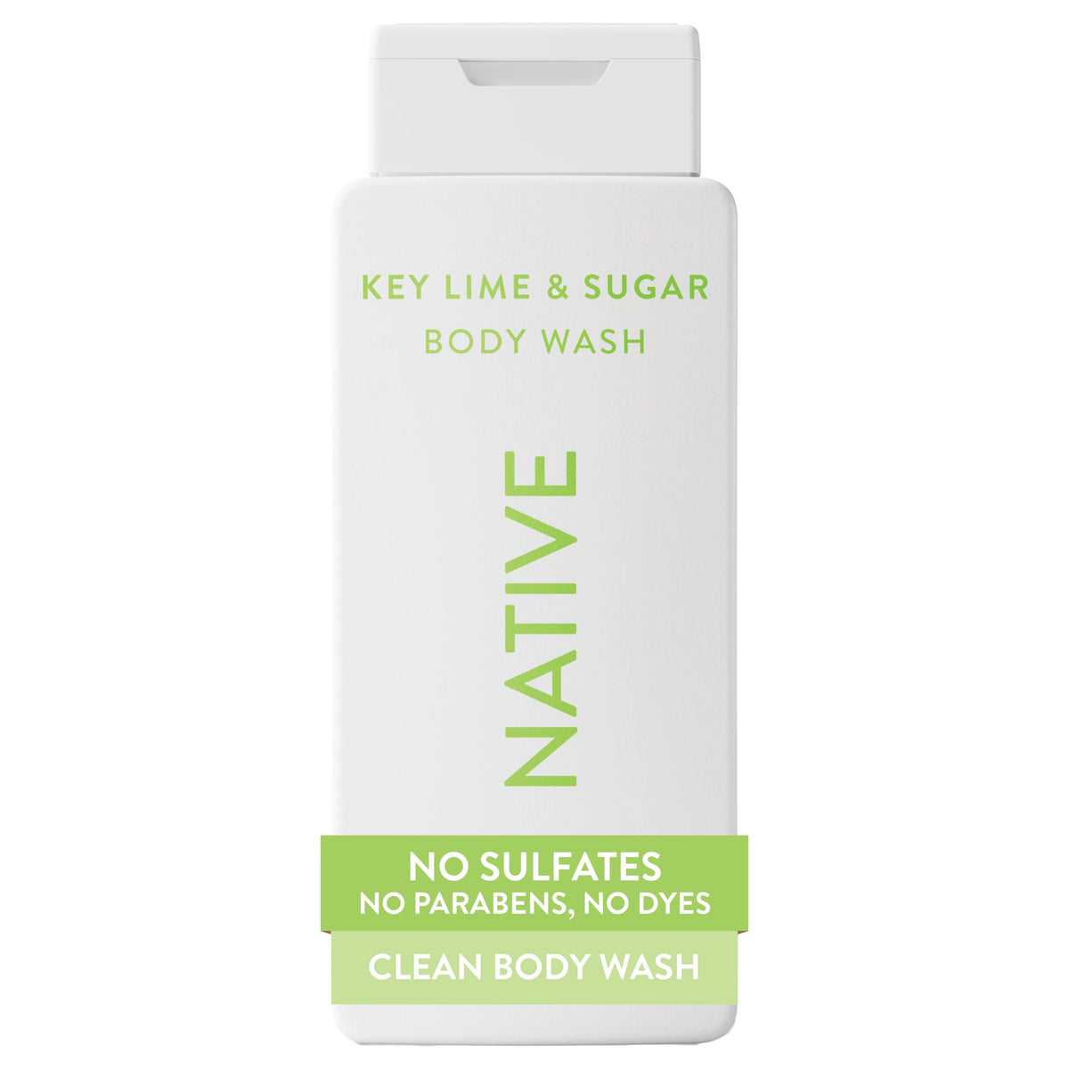 Native Body Wash Key Lime & Sugar 18 oz front view