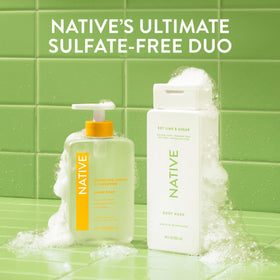 Native Body Wash Key Lime & Sugar 18 oz with bubble bath