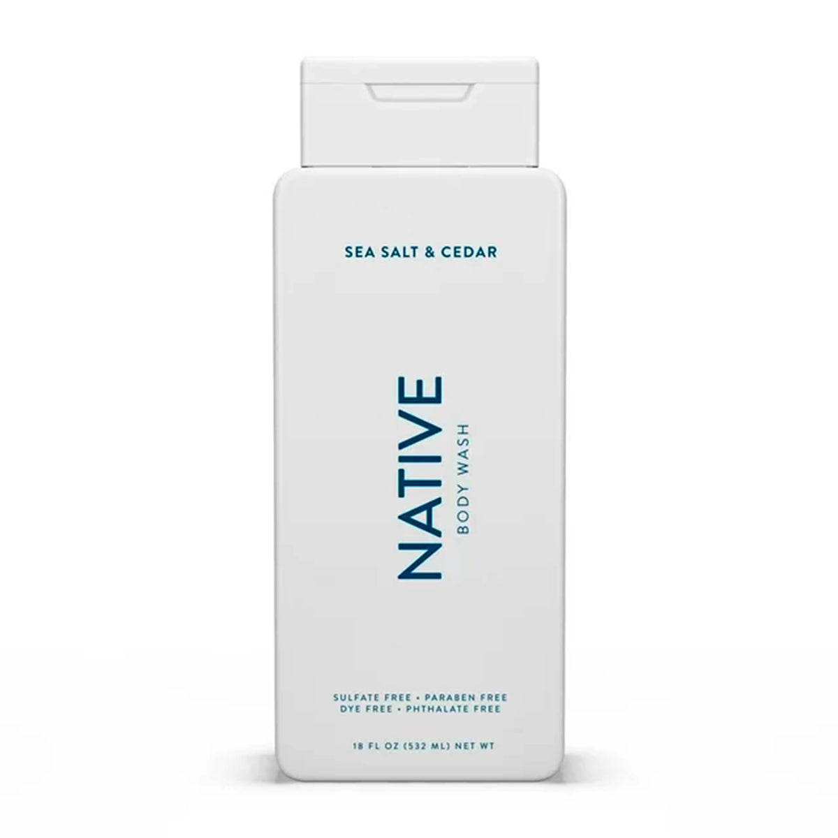 Native Body Wash Sea Salt & Cedar 18 oz front view