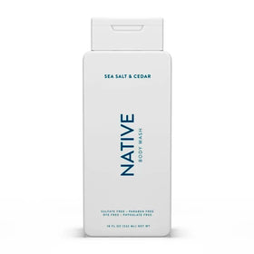 Native Body Wash Sea Salt & Cedar 18 oz front view