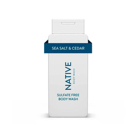 Native Body Wash Sea Salt & Cedar bottle with label