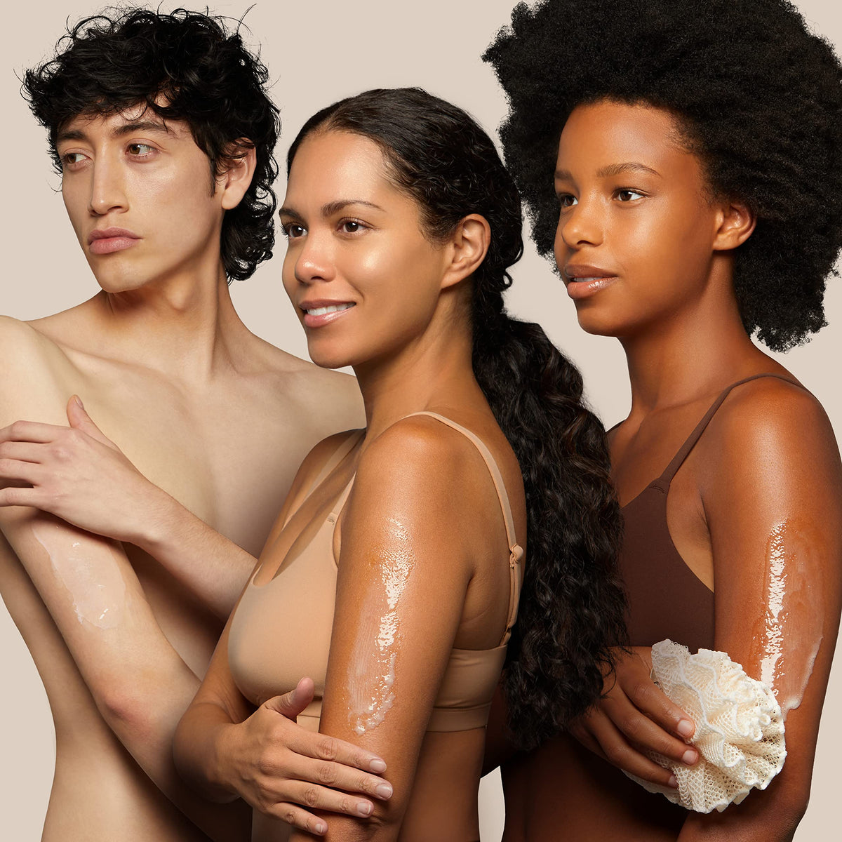 Native Body Wash Sea Salt & Cedar in a shower setting