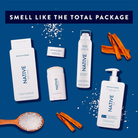 Native Body Wash Sea Salt & Cedar lifestyle shot