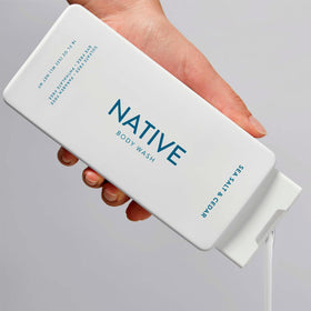 Native Body Wash Sea Salt & Cedar texture close-up