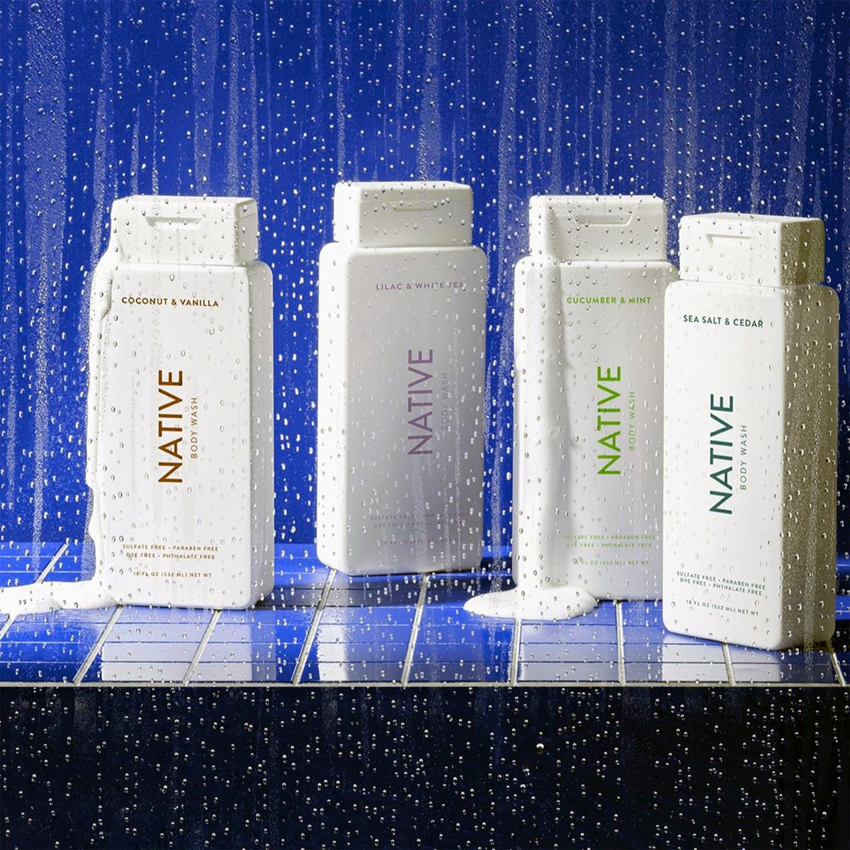 Native Body Wash Sea Salt & Cedar with coconut oil ingredients