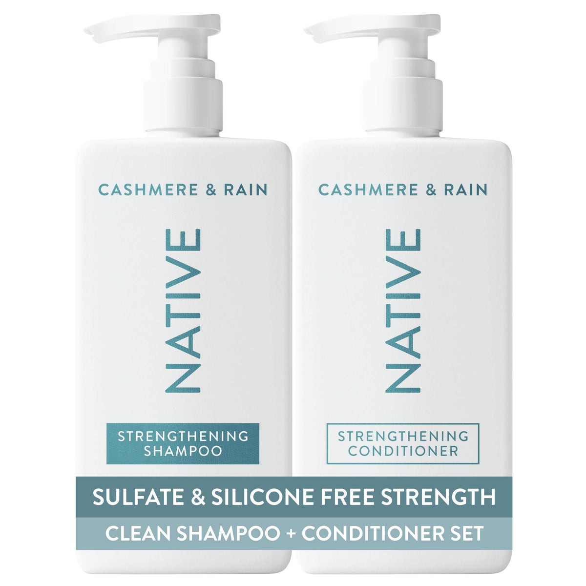 Native Cashmere & Rain Shampoo and Conditioner Set front view