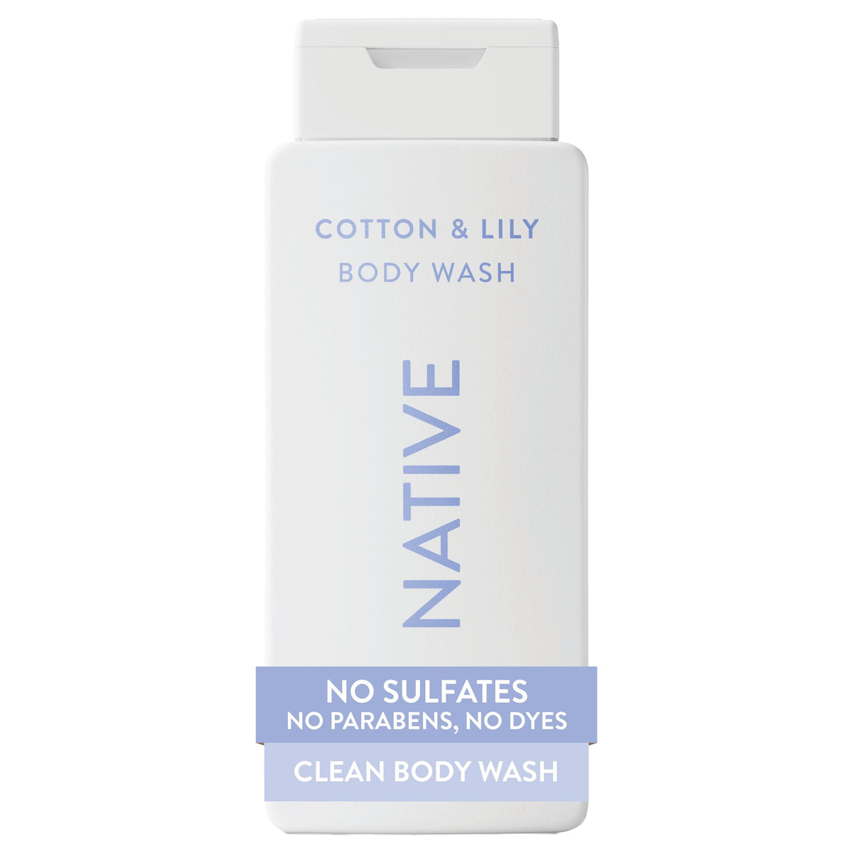 Native Clean Body Wash Cotton & Lily 18 fl oz front view