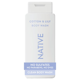 Native Clean Body Wash Cotton & Lily 18 fl oz front view