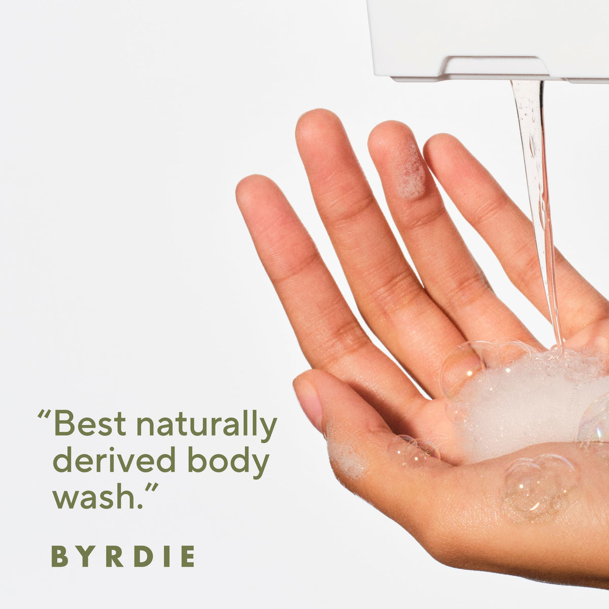 Native Clean Body Wash lathering on skin