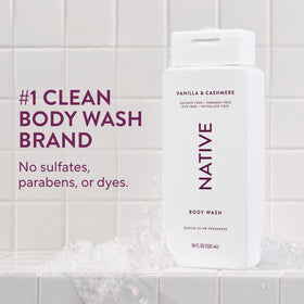 Native Clean Body Wash Vanilla & Cashmere back view