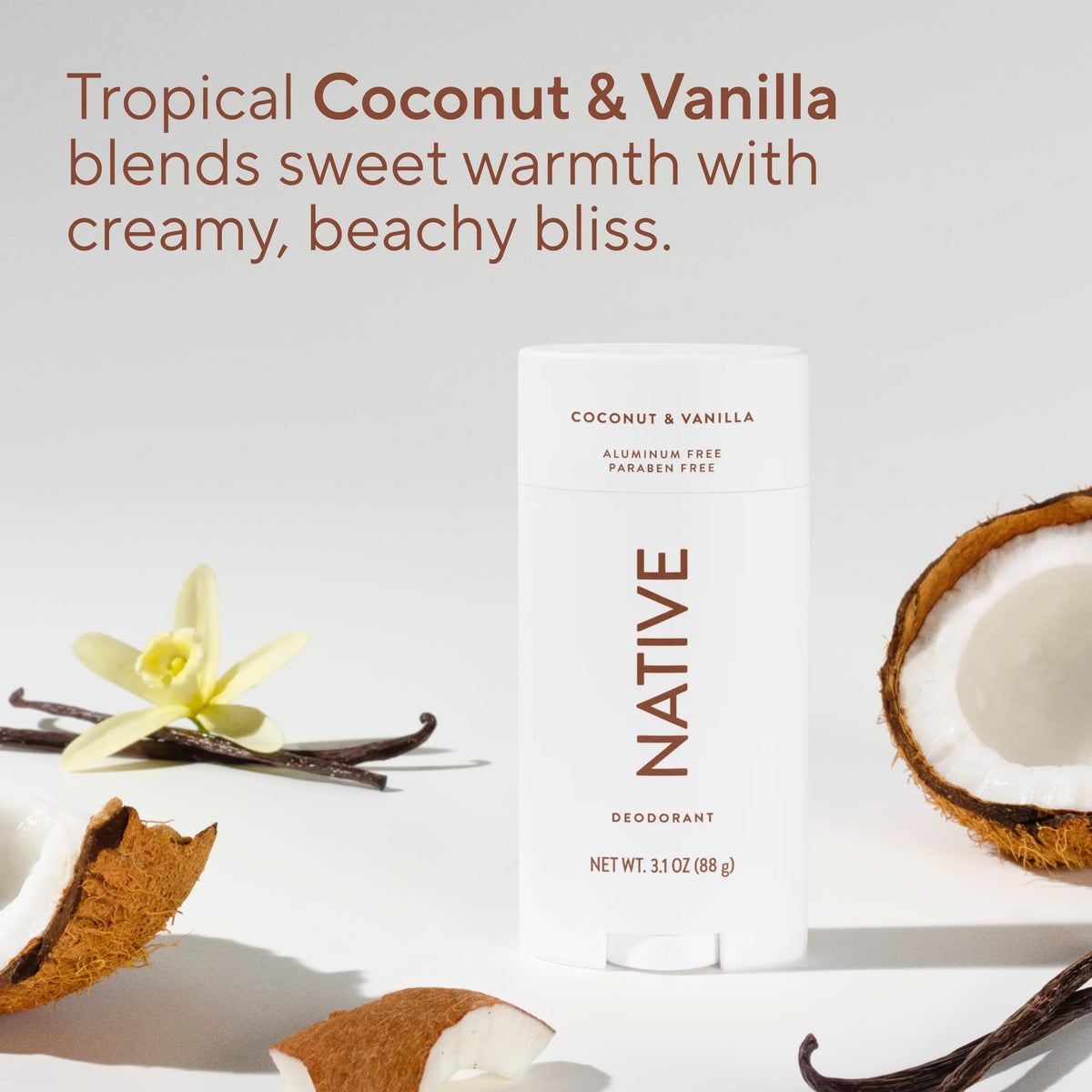 Native Coconut & Vanilla scent deodorant application