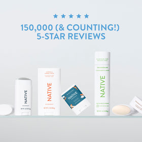Native Deodorant 72-Hour Odor Control in bathroom