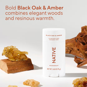 Native Deodorant Black Oak & Amber application on skin