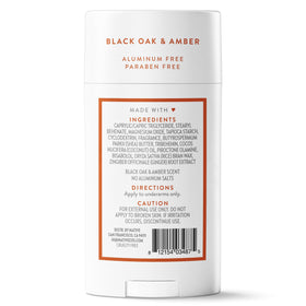 Native Deodorant Black Oak & Amber close-up of stick