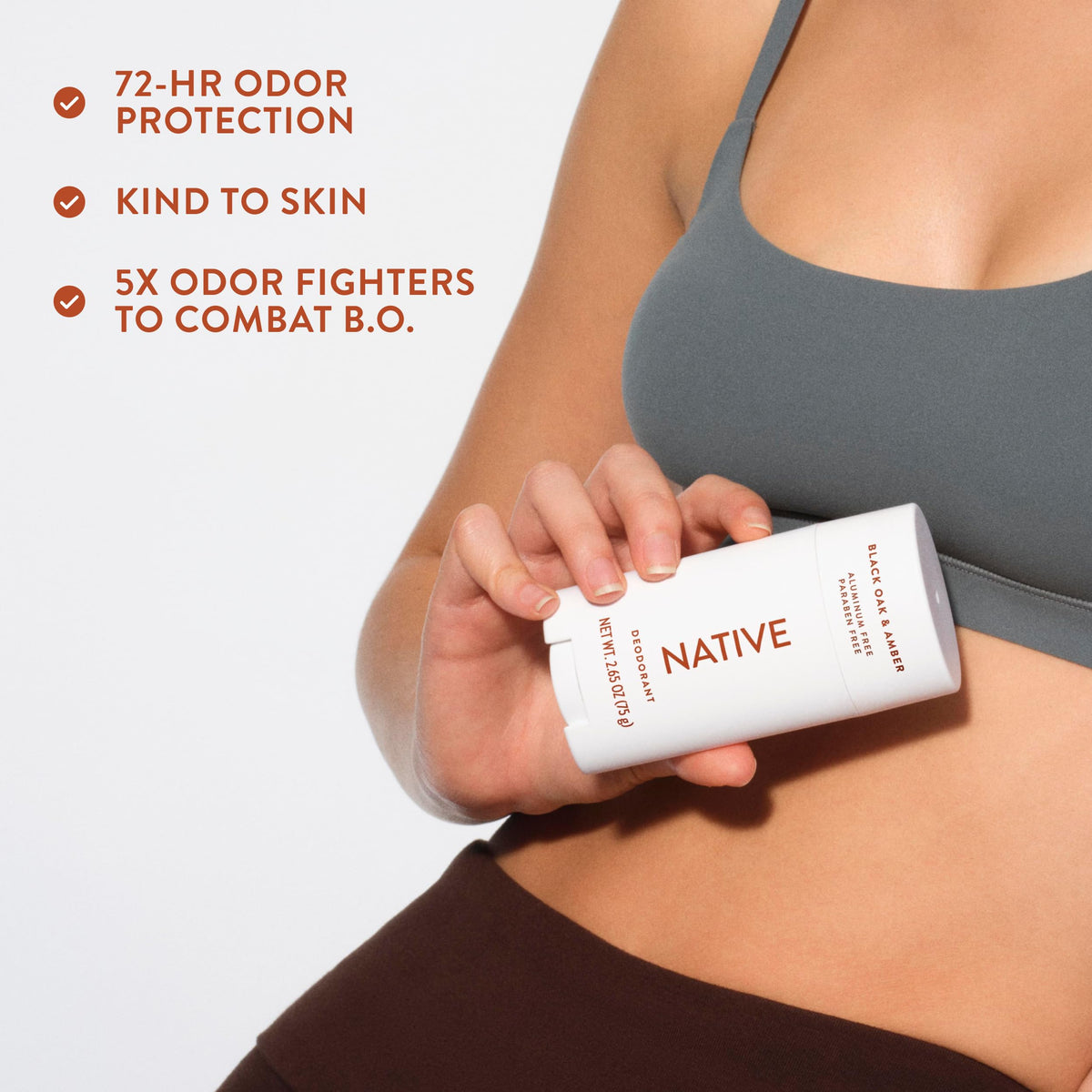 Native Deodorant Black Oak & Amber in lifestyle setting
