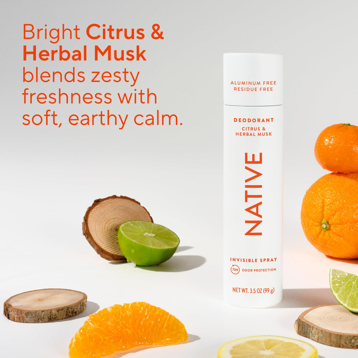 Native Deodorant & Body Spray Citrus & Herbal Musk packaging