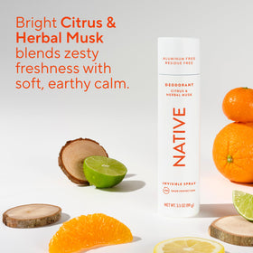 Native Deodorant & Body Spray Citrus & Herbal Musk packaging