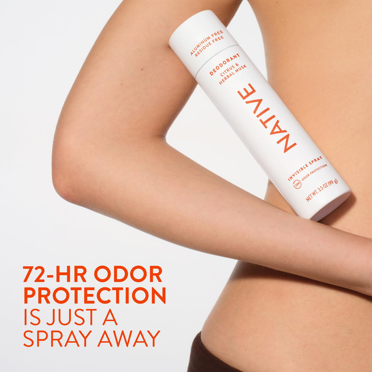 Native Deodorant & Body Spray Citrus & Herbal Musk side view