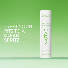 Native Deodorant Body Spray Cucumber & Mint bottle side view