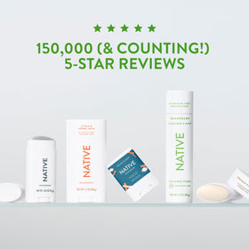 Native Deodorant Body Spray Cucumber & Mint on a bathroom counter