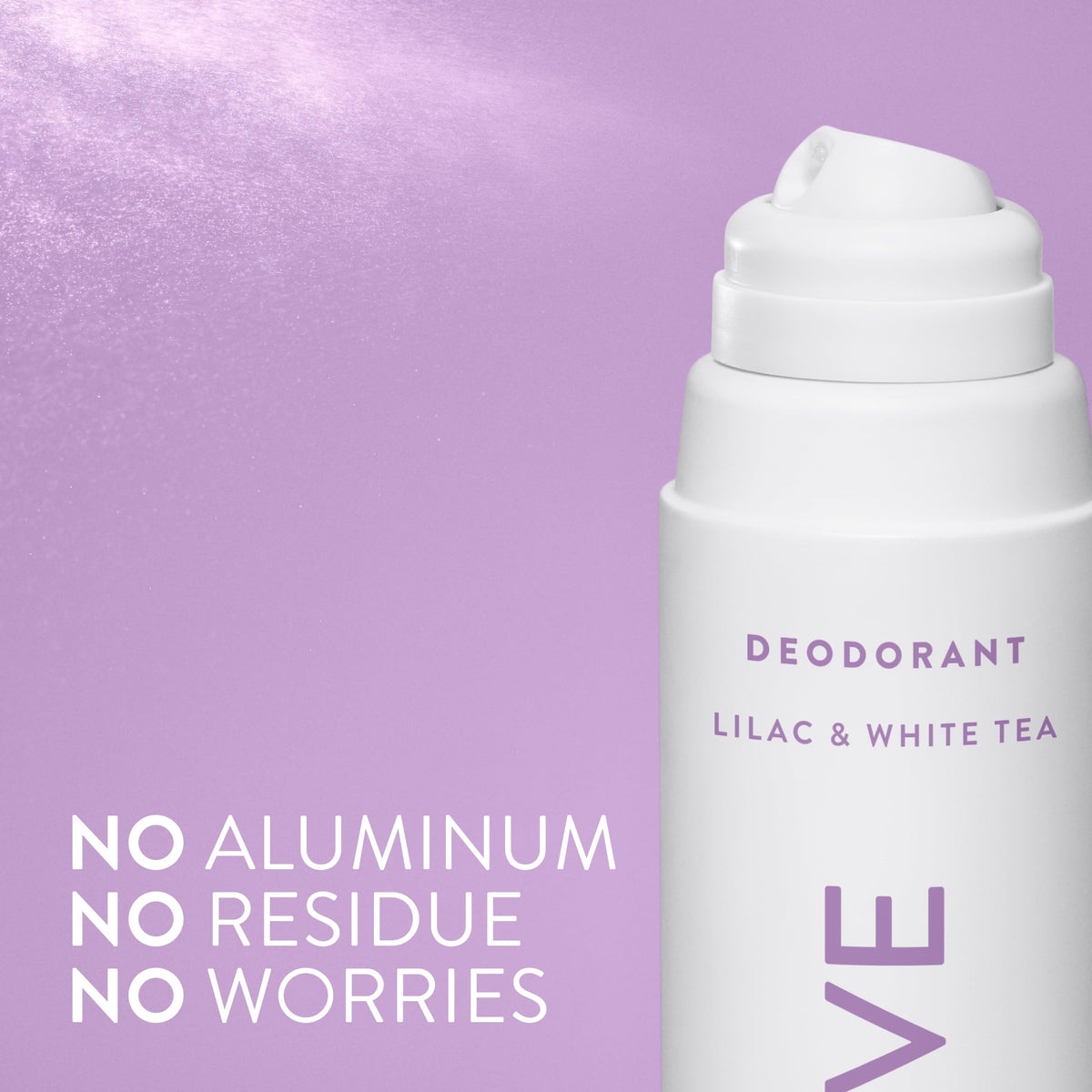 Native Deodorant & Body Spray Lilac & White Tea application