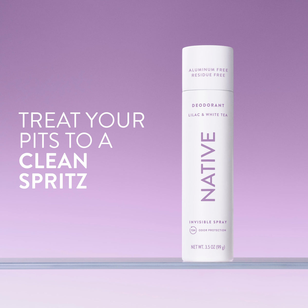 Native Deodorant & Body Spray Lilac & White Tea back view