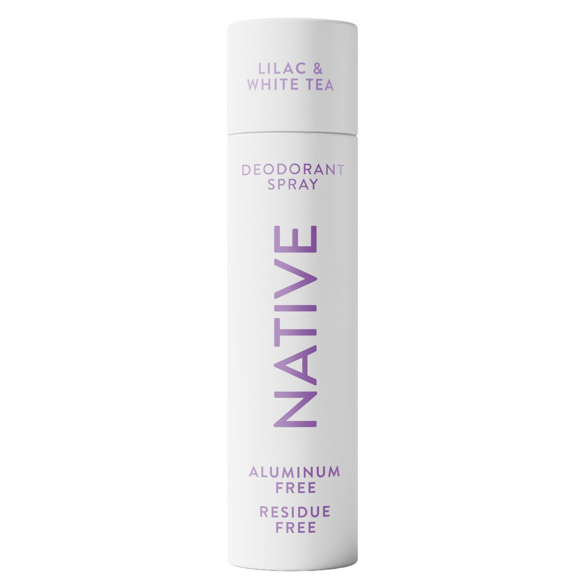 Native Deodorant & Body Spray Lilac & White Tea front view