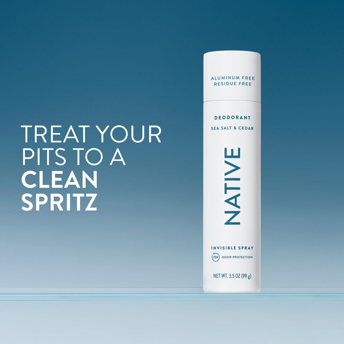 Native Deodorant & Body Spray Sea Salt & Cedar back view