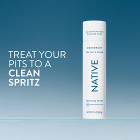 Native Deodorant & Body Spray Sea Salt & Cedar back view