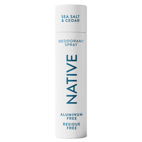 Native Deodorant & Body Spray Sea Salt & Cedar front view
