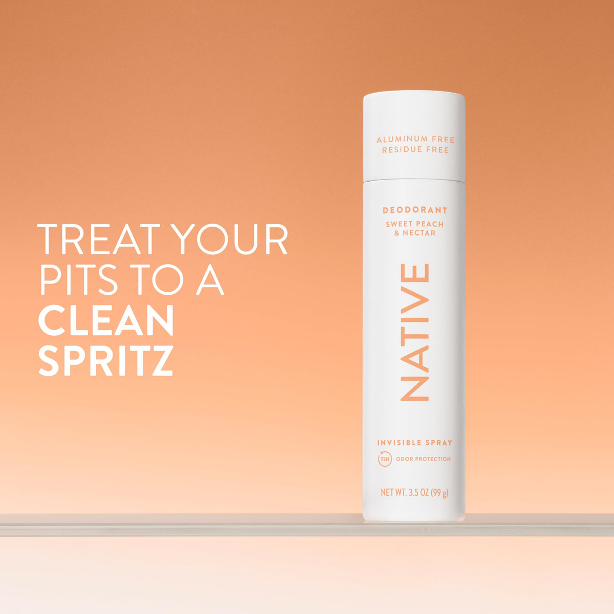 Native Deodorant & Body Spray Sweet Peach & Nectar back view