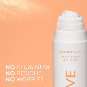 Native Deodorant & Body Spray Sweet Peach & Nectar packaging details