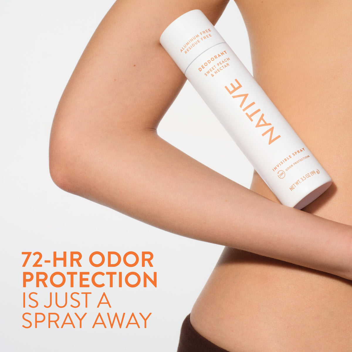 Native Deodorant & Body Spray Sweet Peach & Nectar side view