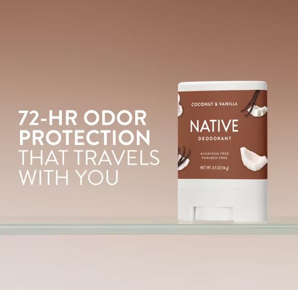 Native Deodorant Coconut & Vanilla 0.5oz back view