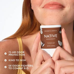 Native Deodorant Coconut & Vanilla 0.5oz side view
