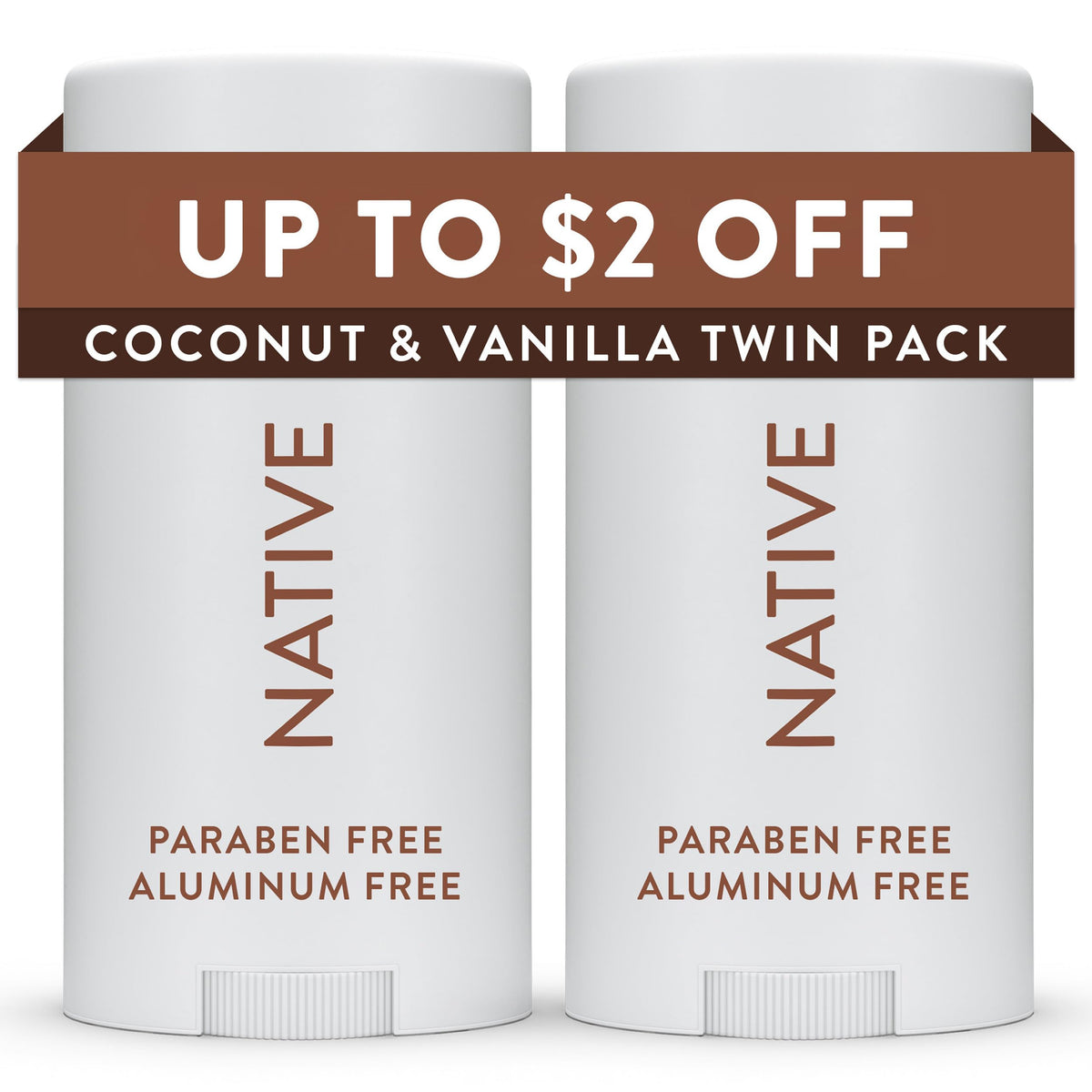 Native Deodorant Coconut & Vanilla 2-pack front view