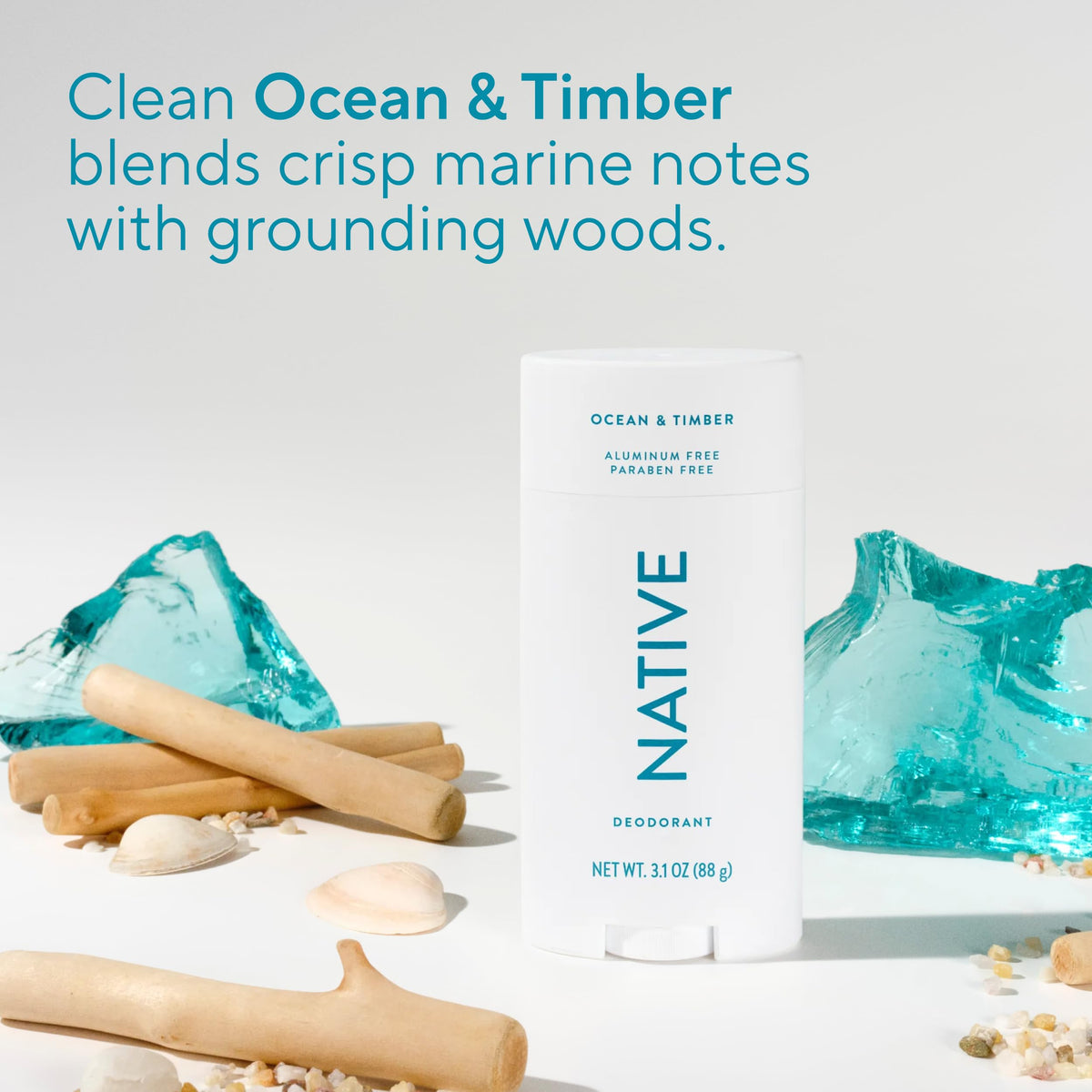 Native Deodorant Ocean & Timber scent description