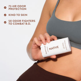 Native Deodorant packaging with ingredients listed