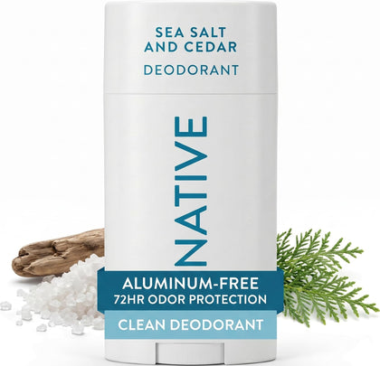 Native Deodorant Sea Salt & Cedar front view