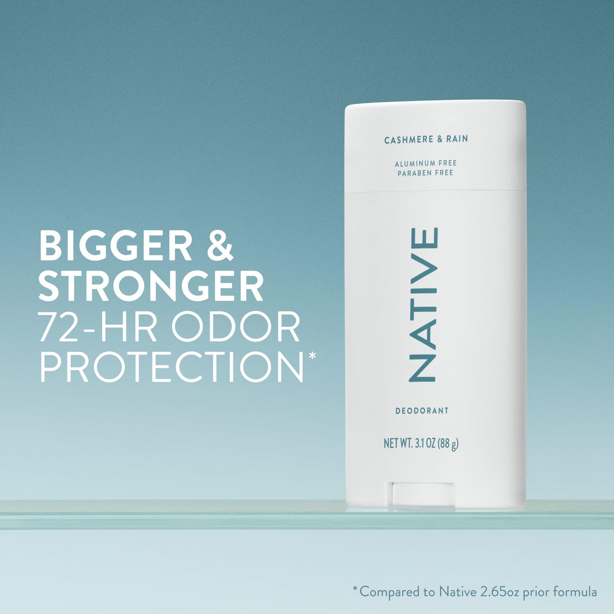 Native Deodorant stick showing smooth application