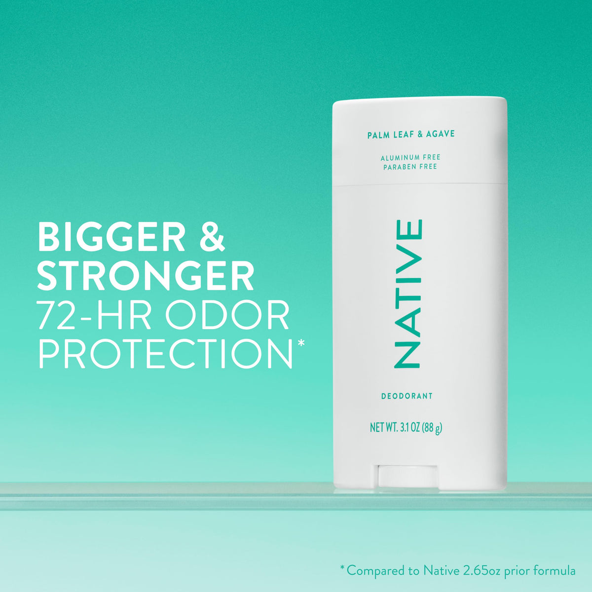 Native deodorant stick showing the smooth application